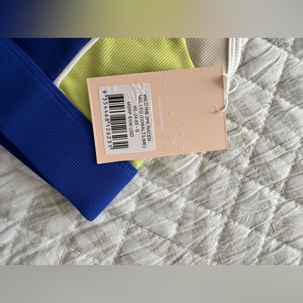 NWT Wilo the Label Racerback Sports Bra and Panel Legging Set in
Cobalt/Lime ๐๐ - Picture 5 of 5